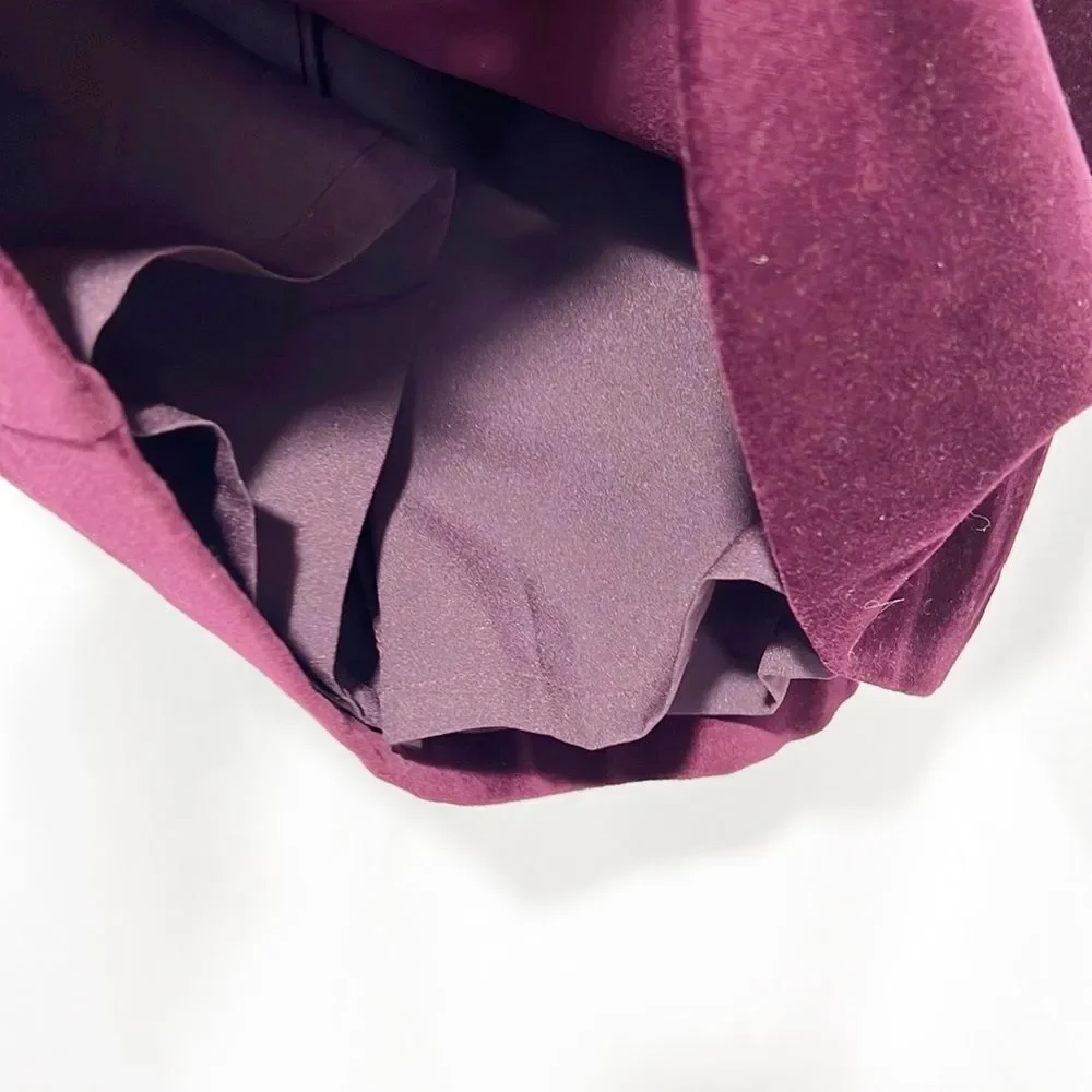 Ann Taylor Seamed Pencil Skirt in Royal Purple Velvet size 2